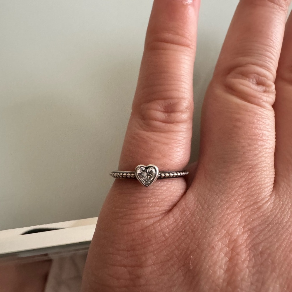 PANDORA ONE LOVE CLEAR CZ RING 190896CZ